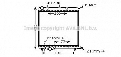 AVA QUALITY COOLING pe2368 -  Радиатор, охлаждение двигателя